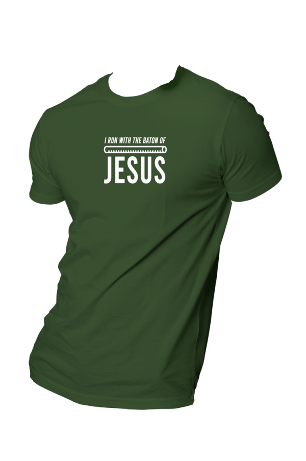 HOG "Baton of Jesus" Army-Green T-shirt.