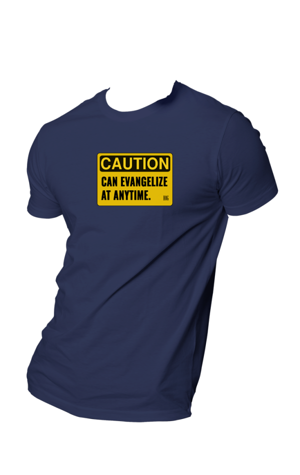 HOG "CAUTION: can Evangelize Anytime" Navy-Blue Colour T-shirt.