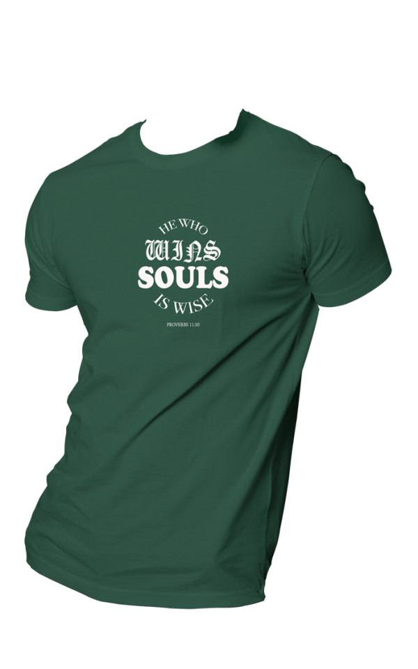 HOG "He Who Wins Soul" Army-Green T-shirt.