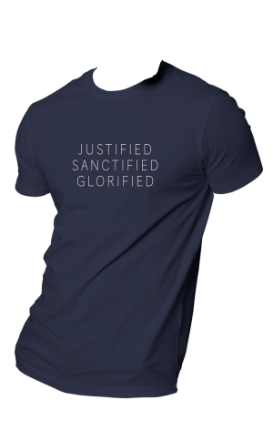 HOG "Justified Sanctified Glorified" Navy-Blue Colour T-shirt.