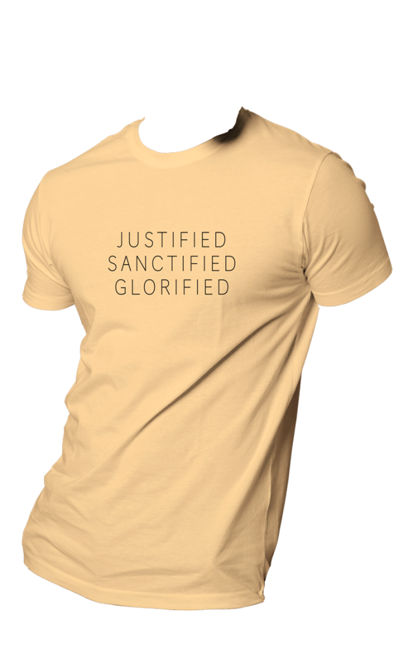 HOG "Justified Sanctified Glorified" Nude Colour T-shirt.