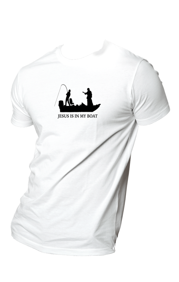HOG "Jesus In My Boat" White Colour T-shirt.