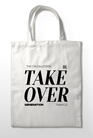 HOG "Take Over" Tote Bag. White Colour.