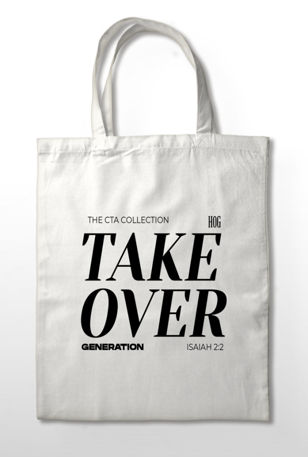 HOG "Take Over" Tote Bag. White Colour.