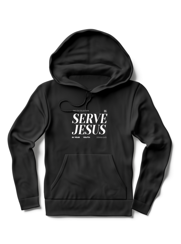 HOG -Serve Jesus- Black Hoodie - CTA Collection