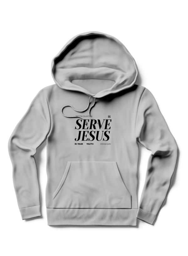 HOG -Serve Jesus- Grey Hoodie - CTA Collection