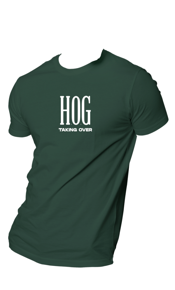 HOG "Taking Over" Army-Green Colour T-shirt.