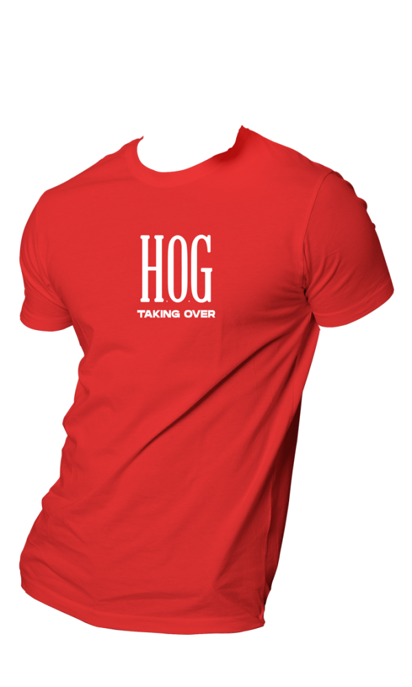 HOG "Taking Over" Red Colour T-shirt.