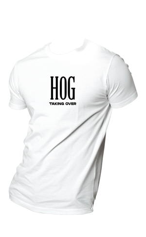 HOG "TAKING OVER" White Colour T-shirt.