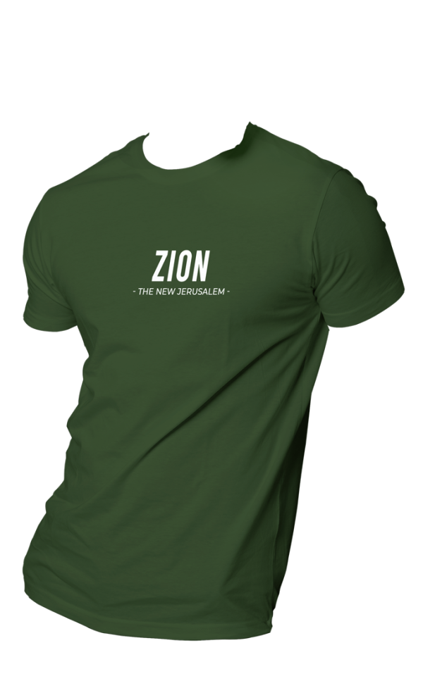 HOG "ZION: The New Jerusalem" Army-Green Colour T-shirt.