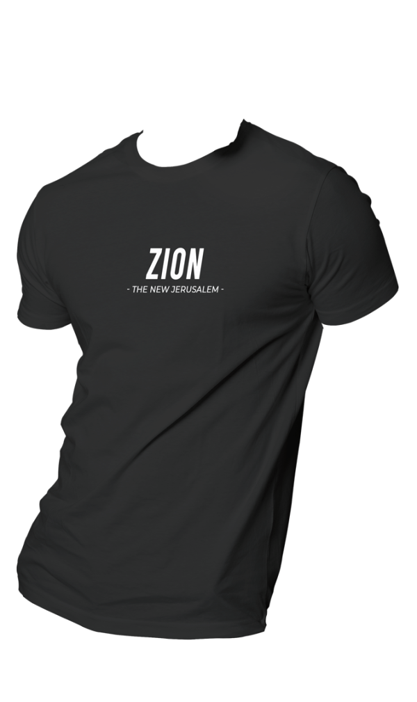 HOG "ZION: The New Jerusalem" Black Colour T-shirt.