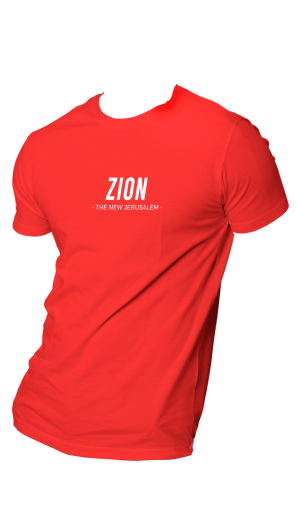 HOG "ZION: The New Jerusalem" Red Colour T-shirt.