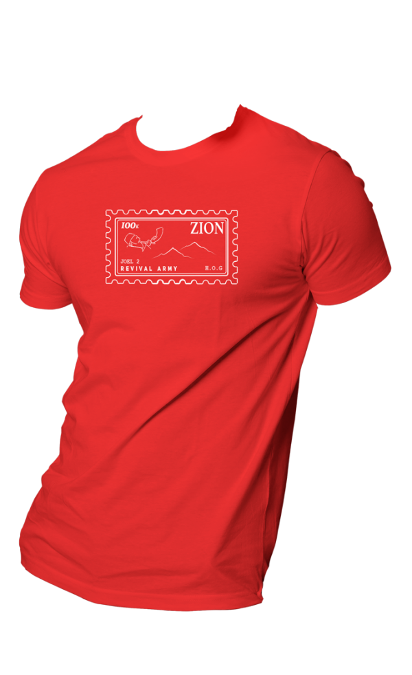 HOG "ZION Revival Army" Red Colour T-shirt.