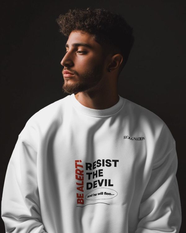 HOG "Be Alert, Resist The Devil" Sweat-Shirt 100% Cotton