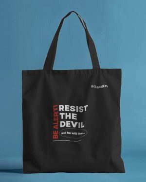 HOG "Be Alert, Resist The Devil" Tote Bags