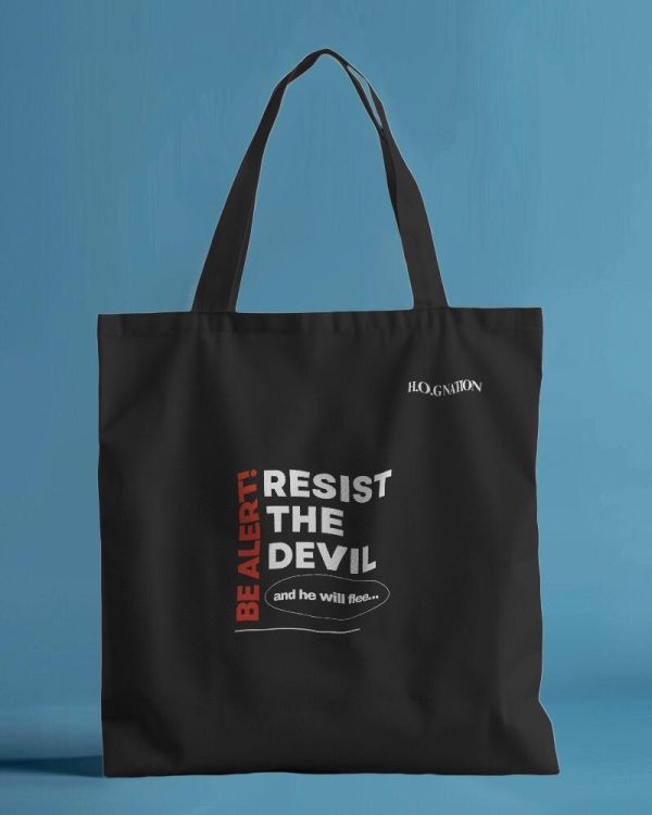 HOG "Be Alert, Resist The Devil" Tote Bags