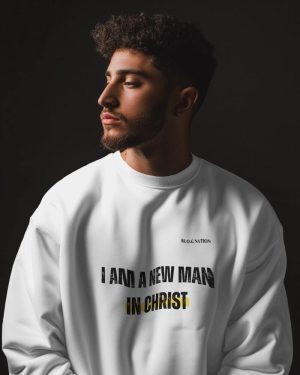 HOG "I Am A New Man In Christ" Sweat-Shirt 100% Cotton